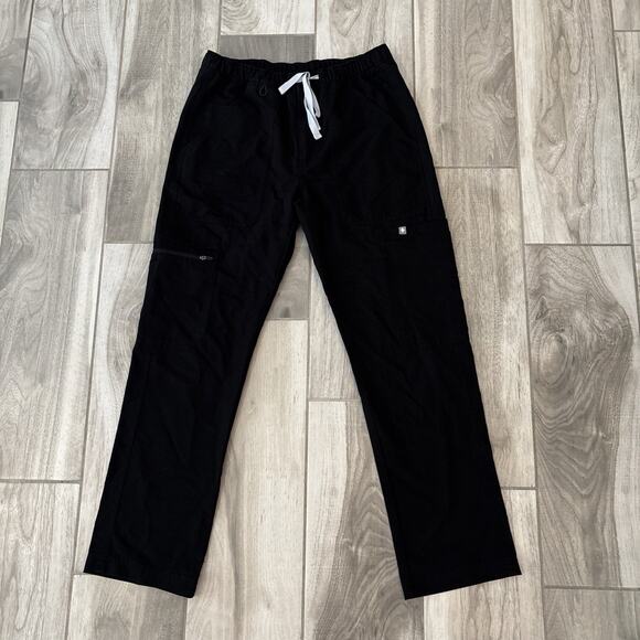 Figs Women Black Small/XS Kade Cargo Scrub Pants Drawstring Stretch Pockets - Picture 1 of 7